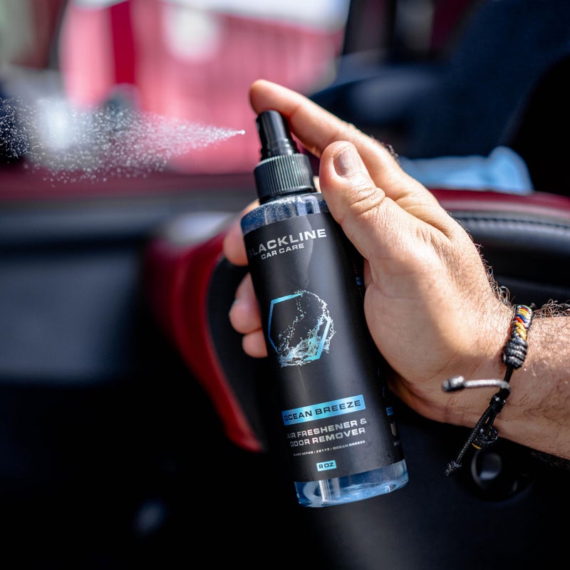 Blackline Car Care - Ocean Breeze Car Air Freshener  Long-Lasting  Oder Eliminator  for Cars  Trucks  SUV  or Home Use - 8 fl OZ - Scent Spray - Image 2
